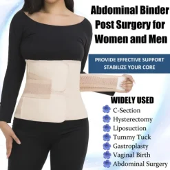 Postpartum Belly Band & Abdominal Binder Post Surgery Compression Wrap Recovery Support Belt