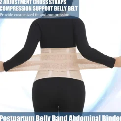 Postpartum Belly Band & Abdominal Binder Post Surgery Compression Wrap Recovery Support Belt