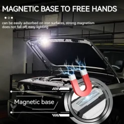 Powerful 2 XTECOB Flashlight with Powerful Magnet Mini Flashlight Rechargeable Hat Clip Light Outdoor Waterproof Camping Fishing