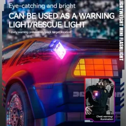 Powerful 2 XTECOB Flashlight with Powerful Magnet Mini Flashlight Rechargeable Hat Clip Light Outdoor Waterproof Camping Fishing