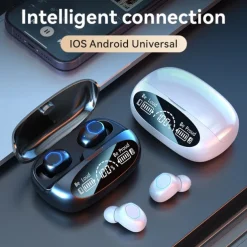 Powerful Bass True Wireless Earbuds Bluetooth 5.3 IPX7 Waterproof Noise Reduction Earphones