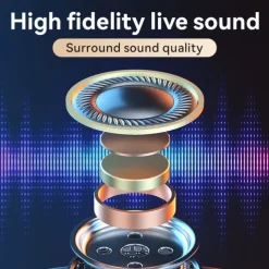 Powerful Bass True Wireless Earbuds Bluetooth 5.3 IPX7 Waterproof Noise Reduction Earphones