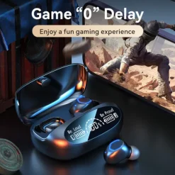 Powerful Bass True Wireless Earbuds Bluetooth 5.3 IPX7 Waterproof Noise Reduction Earphones