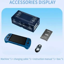 Powkiddy X55 Handheld Game Console with Built-in Games IPS RGB Screen 5.5-Inch (256G 30000 Games), Perfect Christmas Birthday Party Gifts for Friends and Children