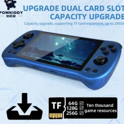 Powkiddy X55 Handheld Game Console with Built-in Games IPS RGB Screen 5.5-Inch (256G 30000 Games), Perfect Christmas Birthday Party Gifts for Friends and Children