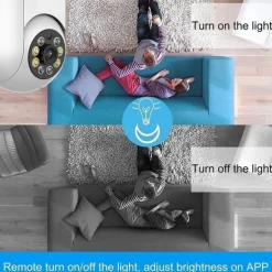 1080P/720P Wifi E27 Bulb Surveillance Camera Full Color Night Vision Motion Detection 4x Digital Zoom 2 Way Voice Indoor Baby Monitor Home Security Netcam