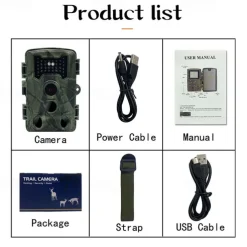 PR1000 Trail Camera 1080P HD Video Wildlife Hunting Cam 16MP Infrared Night Vision PIR Sensor Outdoor IP54 Waterproof Camcorder