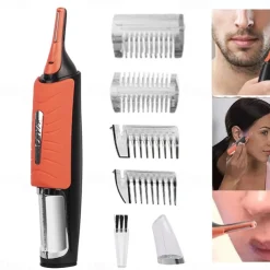 Precision Micro Eyebrow Ear Nose Trimmer Removal Clipper Shaver Personal Face Care Hair Trimer With LED Ligh