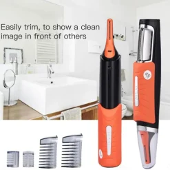 Precision Micro Eyebrow Ear Nose Trimmer Removal Clipper Shaver Personal Face Care Hair Trimer With LED Ligh