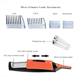 Precision Micro Eyebrow Ear Nose Trimmer Removal Clipper Shaver Personal Face Care Hair Trimer With LED Ligh