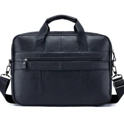 Premium Brown Leather Briefcase - Elegant Business Laptop Bag with Multiple Pockets, Durable for Professional Use and Travel