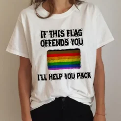 Pride Parade LGBT Pride Gay Pride Rainbow Flag T-shirt Anime Cartoon Anime Harajuku Graphic Kawaii For Couple's Men's Women's Adults' Back To School Hot Stamping