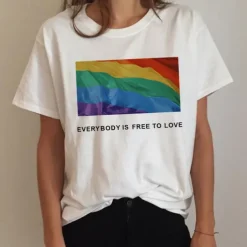 Pride Parade LGBT Pride Gay Pride Rainbow Flag T-shirt Anime Cartoon Anime Harajuku Graphic Kawaii For Couple's Men's Women's Adults' Back To School Hot Stamping