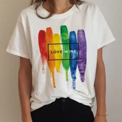 Pride Parade LGBT Pride Gay Pride Rainbow Flag T-shirt Anime Cartoon Anime Harajuku Graphic Kawaii For Couple's Men's Women's Adults' Back To School Hot Stamping