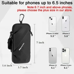 Prime Comfort Phone Holder Small Crossbody Shoulder Holsters Bag with Arm Band Fits iPhone and Android Use for Running Walking Hiking & Biking