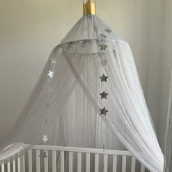 Princess Bed Canopy for Girls Room Decor Round Lace Mosquito Net Play Tent Reading Nook Canopies Yarn Girl Dome Netting Castle