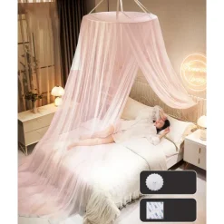 Princess Bed Net Canopy Bedding Decor Sweet Style Round Dome Mosquito Net Dome-Style for Household Use Hanging Princess-Style Tents To Prevent Mosquitoe