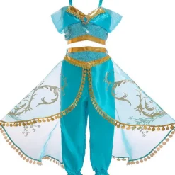 Princess Jasmine Costume Girls' Fairytale Theme Performance Cosplay Costumes Theme Party Sequins Polyester / Top / Pants World Book Day Costumes