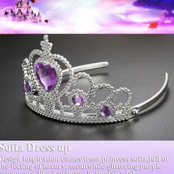 Princess Mermaid Wig Ariel Braid with Princess Tiara Necklace Gloves Not Including Dress Princess Mermaid Ariel Dress Up Cosplay Accessories for Kids Girls Halloween Wigs