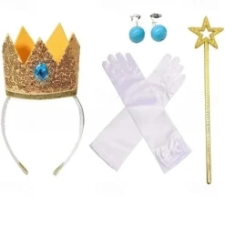 Princess Peach Princess Cosplay Jewelry Accessories Cosplay Movie Cosplay for Girls' Kid's Carnival Children's Day Masquerade