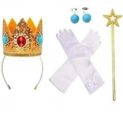 Princess Peach Princess Cosplay Jewelry Accessories Cosplay Movie Cosplay for Girls' Kid's Carnival Children's Day Masquerade