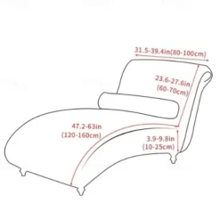 Printed Armless Chaise Lounge Cover Indoor Slipcover Stretch Chair Covers for Living Room Bedroom Stretch Armless Lounge Chaise Slipcover