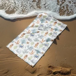 Printed Beach Towel, Lightweight Quick-Dry Sand-Free Beach Blanket, Ideal for Travel, Pool, and Outdoor Use