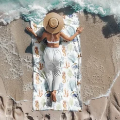 Printed Beach Towel, Lightweight Quick-Dry Sand-Free Beach Blanket, Ideal for Travel, Pool, and Outdoor Use