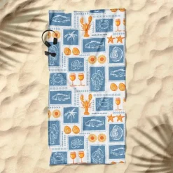 Printed Beach Towel, Lightweight Quick-Dry Sand-Free Beach Blanket, Ideal for Travel, Pool, and Outdoor Use