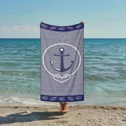 Printed Beach Towel, Lightweight Quick-Dry Sand-Free Beach Blanket, Ideal for Travel, Pool, and Outdoor Use