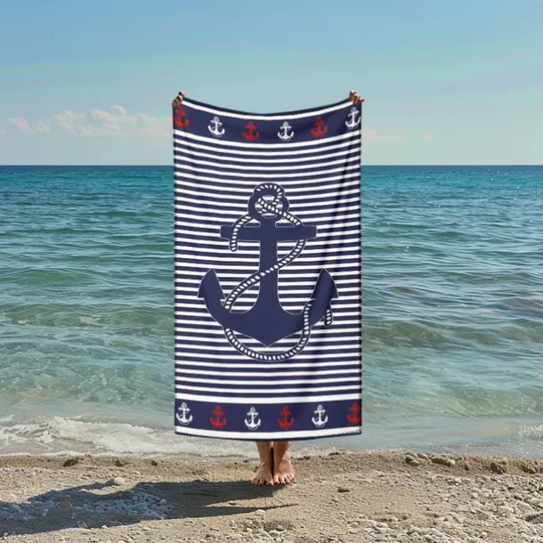 Printed Beach Towel, Lightweight Quick-Dry Sand-Free Beach Blanket, Ideal for Travel, Pool, and Outdoor Use