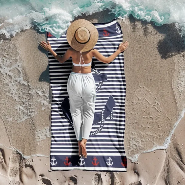 Printed Beach Towel, Lightweight Quick-Dry Sand-Free Beach Blanket, Ideal for Travel, Pool, and Outdoor Use