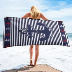 Printed Beach Towel, Lightweight Quick-Dry Sand-Free Beach Blanket, Ideal for Travel, Pool, and Outdoor Use