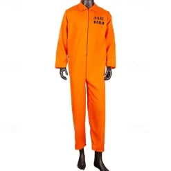 Prisoner Career Costumes Halloween Cosplay Costume Outfits Halloween Group Couples Costumes Outfits Cosplay Adults' Men's Women's Halloween Masquerade Party Masquerade Bachelorette Party Easy