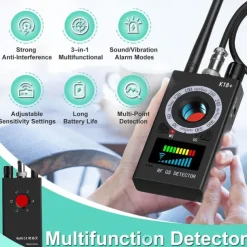 Privacy GPS & Camera Detector – RF Signal Scanner for GPS Tracker, Camera Bug, Hearing Device Detection