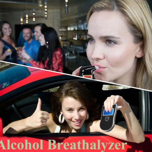 Professional Digital Breath Alcohol Tester Breathalyzer Analyzer Detector Practical AT818