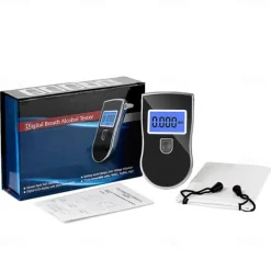 Professional Digital Breath Alcohol Tester Breathalyzer Analyzer Detector Practical AT818