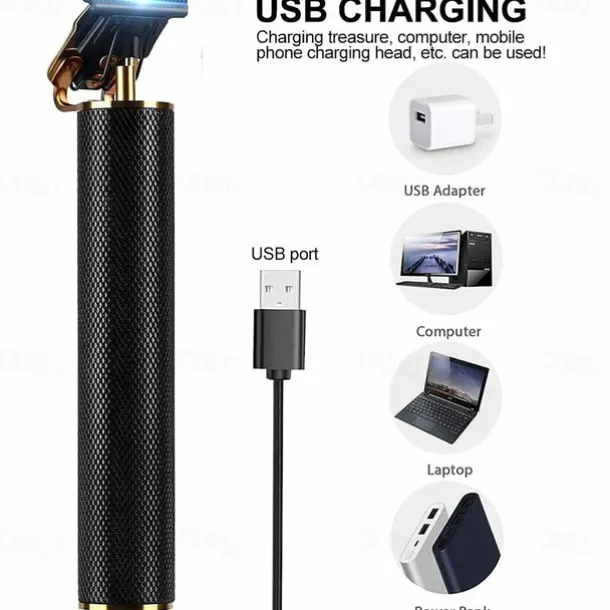 Professional Hair Clippers Men's Hair Clippers Men's Electric Hair Trimmer Men's Hair Trimmer with 4 Distance Combs Limited Distance USB Rechargeable