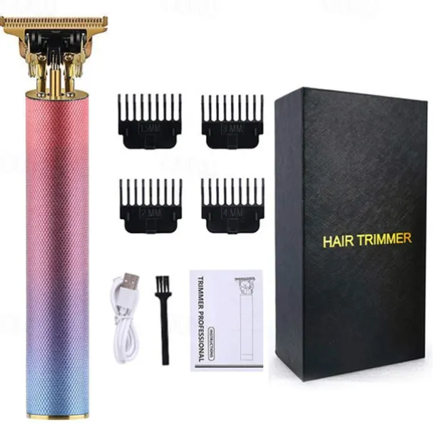 Professional Hair Clippers Men's Hair Clippers Men's Electric Hair Trimmer Men's Hair Trimmer with 4 Distance Combs Limited Distance USB Rechargeable