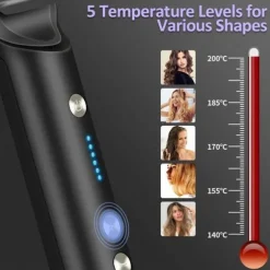 Professional Hair Straightener Curling Comb Hair Comb Hair Straightener Brush Electric Rod Hot Comb Hair Brush Professional Hot Heating Hair Comb Brush Straightening Curler Brush Styling Tool