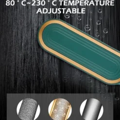 Professional Hair Straightener Curling Comb Hair Comb Hair Straightener Brush Electric Rod Hot Comb Hair Brush Professional Hot Heating Hair Comb Brush Straightening Curler Brush Styling Tool