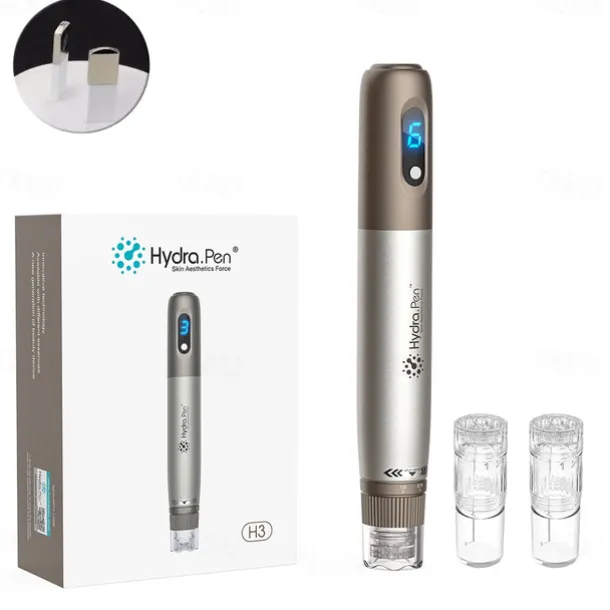Professional Microneedling Machine Hydra Pen H3 Wireless Derma Pen Electric Microneedle Skincare Beauty Device With 2pcs Cartridges