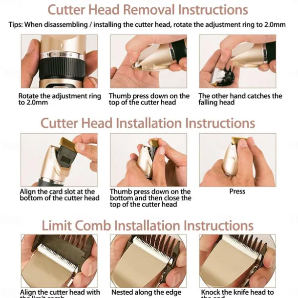 Professional Pet Cat Dog Hair Trimmer Animal Grooming Clippers Cat Cutter Pet Shaver USB Electric Clipper Hair Cutting Machine