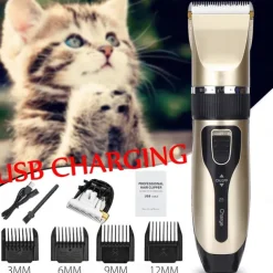 Professional Pet Cat Dog Hair Trimmer Animal Grooming Clippers Cat Cutter Pet Shaver USB Electric Clipper Hair Cutting Machine