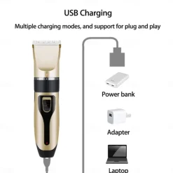 Professional Pet Cat Dog Hair Trimmer Animal Grooming Clippers Cat Cutter Pet Shaver USB Electric Clipper Hair Cutting Machine