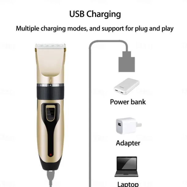 Professional Pet Cat Dog Hair Trimmer Animal Grooming Clippers Cat Cutter Pet Shaver USB Electric Clipper Hair Cutting Machine