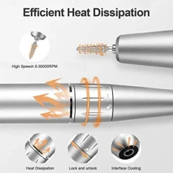 Professional Portable Nail Drill Kit Rechargeable Nail Machine Electric Cordless Efile Nail Drill Set with 7 Nail Bits, Manicure Pedicure Tool