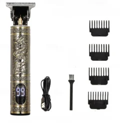 Professional Rechargeable Electric Hair Cutting Machine for Men - Vintage T9 Clipper with Barber Trimmer and Shaver - Perfect for Home and Salon Use