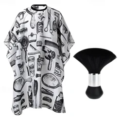 Professional Waterproof Hair Styling Cape Hair Cutting Salon Cape Gown Hair Salon With Snap Closure White