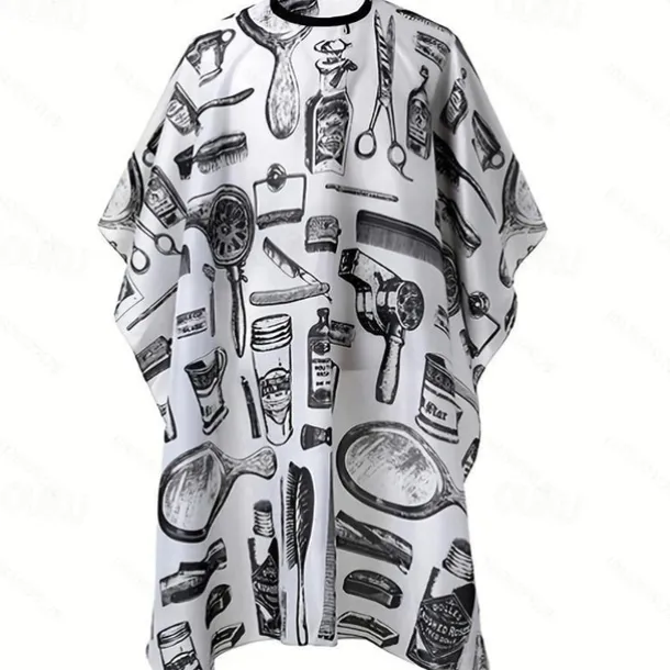 Professional Waterproof Hair Styling Cape Hair Cutting Salon Cape Gown Hair Salon With Snap Closure White